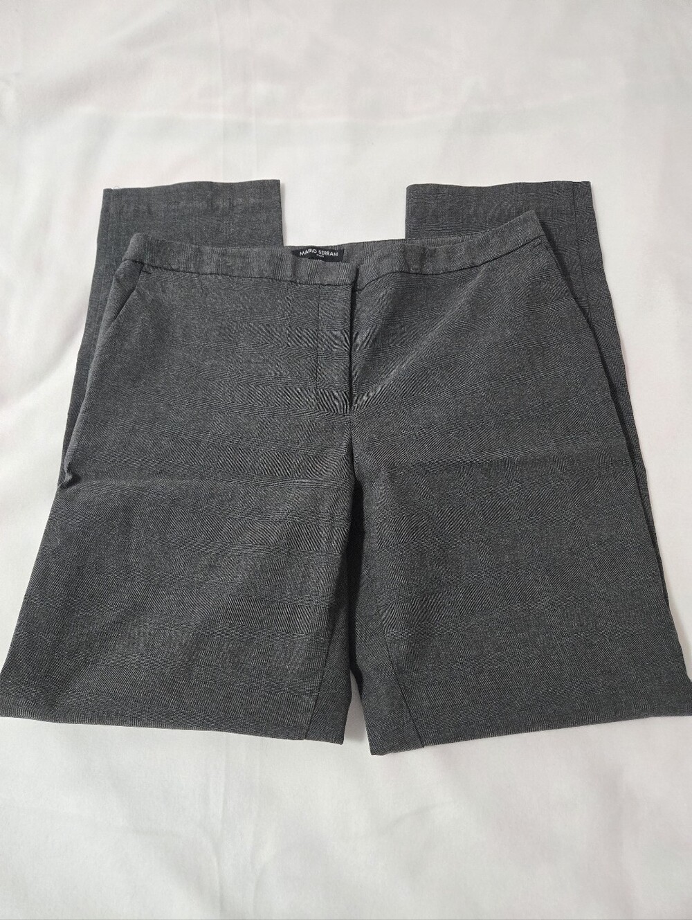 Mario Serrani Charcoal Glen Plaid Dress Pants